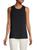 color COASTAL_BLUE, Vince | Ribbed Crewneck Silk Top