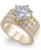 颜色: Gold, Charter Club | Crystal Triple-Row Ring in Fine Silver Plate or Gold Plate, Created for Macy's