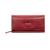 Mancini Leather Goods | Women's Croco Collection RFID Secure Clutch Wallet, 颜色Red