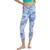 商品Nanette Lepore | Nanette Lepore Women's Cropped Compression Fit Printed Fitness Leggings颜色Vista Blue
