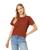 color Dusty Redwood, Madewell | Whisper Cotton Rib Crew Neck Tee