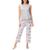 商品第2个颜色Sweet Palm, INK+IVY | Women's 2 Piece Button Down Top with Cropped Wide Leg Pants Pajama Set