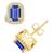 商品第2个颜色Gold, Macy's | Tanzanite (1-1/10 Ct. t.w.) and Diamond (1/5 Ct. t.w.) Halo Stud Earrings
