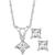 商品Macy's | Princess-Cut Diamond Pendant Necklace and Earrings Set in 10k White or Yellow Gold (1/4 ct. t.w.)颜色White Gold