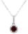 颜色: Garnet, Macy's | Rhodolite Garnet (1 ct. t.w.) & Diamond Accent Solitaire 18" Pendant Necklace in Sterling Silver (Also in Citrine, Blue Topaz, Peridot, Amethyst, & White Topaz)