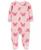 颜色: Pink Butterflies Thermal, Carter's | Baby Boys and Baby Girls 2-Way Zip Sleep and Play Coverall