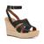 UGG | Women's Careena Ankle-Strap Espadrille Platform Wedge Sandals, 颜色Black Leather