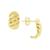 商品第2个颜色Gold-Tone, Essentials | High Polished Puff Twist J Hoop Post Earring in Silver Plate or Gold Plate
