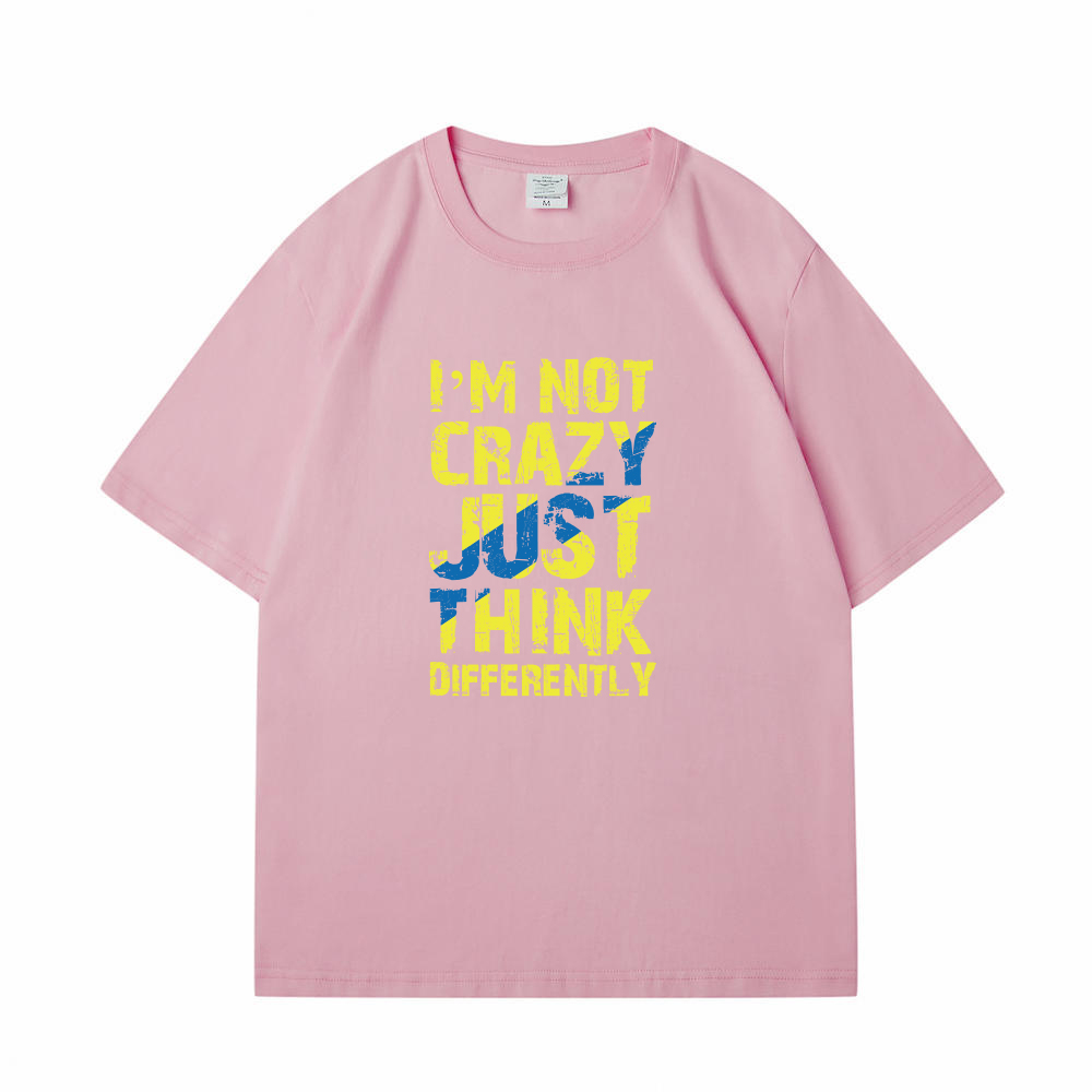 颜色: A-242粉色, EUHERTZ | 夏季新款ins潮流字母印花短袖T恤男宽松�大码美式重磅圆领半袖上衣