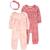 颜色: Pink Multi, Carter's | Baby Girls Pink Floral 3-Piece Jumpsuit and Headband Set
