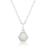 颜色: created opal, Nicole Miller | Sterling Silver Round Gemstone Hexagon Pendant Necklace on 18 Inch Chain