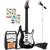 颜色: black, Best Choice Products | Kids Electric Musical Guitar Toy Play Set w/ 6 Demo Songs, Whammy Bar, Microphone, Amp, AUX