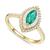 商品第1个颜色Emerald, Macy's | Sapphire (3/4 ct. t.w.) & Diamond (1/3 ct. t.w.) Marquise Halo Ring in 14k Gold (Also in Emerald & Ruby)