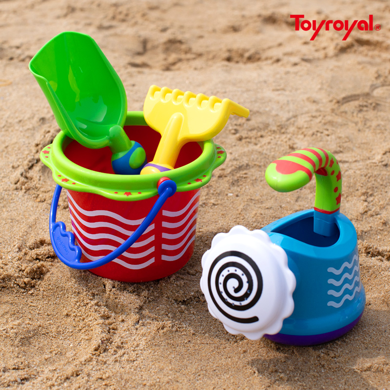 商品第1个颜色4件套, Toyroyal | 皇室Toyroyal玩具日本沙滩玩具套装儿童铲子小桶宝宝戏水挖沙工具