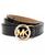 颜色: Black/gold, Michael Kors | Logo Skinny Leather Belt