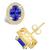 商品第1个颜色Gold, Macy's | Tanzanite (2-1/2 Ct. t.w.) and Diamond (3/8 Ct. t.w.) Halo Stud Earrings