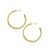 商品Essentials | Medium Tube C Hoop Earring in 18K Gold Plate or Silver Plate颜色Gold