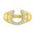 颜色: Gold, Macy's | Cubic Zirconia Polished Lucky Horseshoe Statement Ring