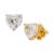 商品Kate Spade | Gold-Tone Stone Heart Stud Earrings颜色Clear/rose Gold