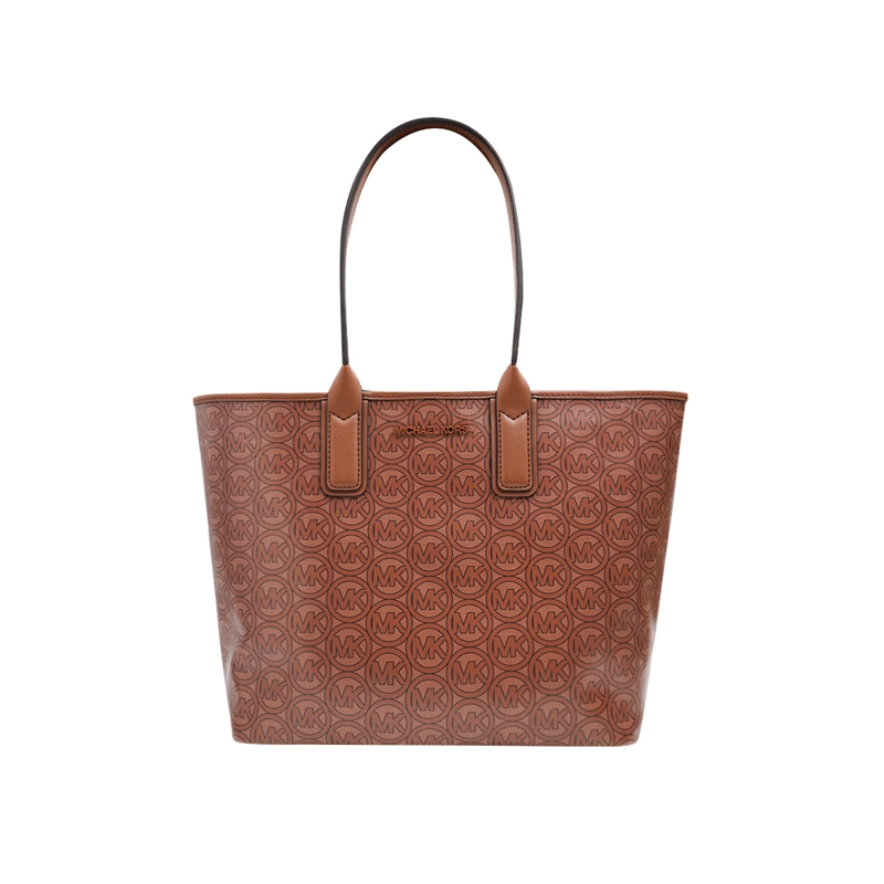 color 马鞍棕, Michael Kors | 迈克高仕女士皮质印花单肩手提包托特包