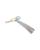 color Silver, ROYCE New York | Leather Tassel Key Fob
