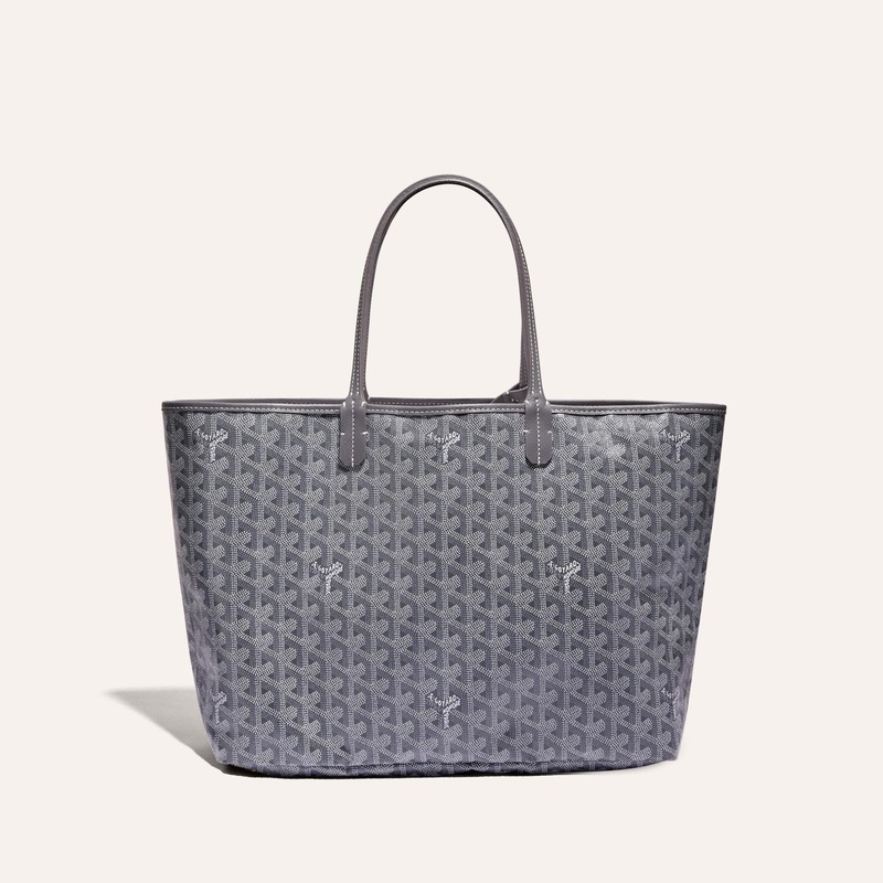 颜色: 灰色, Goyard | 高雅德 Saint Louis PM男女黑色帆布/小牛皮手提包 STLOUIPMLTY01CL03P（十色可选）