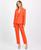 颜色: Tangerine, Le Suit | Women's Crepe One-Button Straight-Leg Pantsuit Set, Regular & Petite