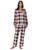 颜色: Cream Plaid, Ralph Lauren | Women's Printed Notched-Collar Pajama Set