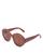 商品Celine | Bold 3 Dots Round Sunglasses, 53mm颜色Burgundy/Brown