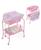 颜色: Pink, Costway | Baby Changing Table with Bathtub, Folding & Portable Diaper Station with Wheels