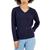商品Karen Scott | Women's Cable V-Neck Long Sleeve Sweater, Created for Macy's颜色Intepid Blue Nep