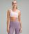 Lululemon | Ribbed Nulu Asymmetrical Yoga Bra *Light Support, A/B Cup, 颜色Flush Pink