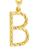 Sterling Forever | 14K Goldplated Initial Pendant Necklace, 颜色LETTER B