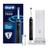 颜色: Black, Oral-B | Oral-B 7500 Electric Toothbrush, Black with 3 Brush Heads and Travel Case - Visible Pressure Sensor to Protect Gums - 5 Cleaning Modes - 2 Minute Timer