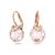 商品第1个颜色Pink, Swarovski | Crystal Round Cut Bella V Drop Earrings