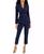 颜色: Midnight Navy, Tahari | Women's Belted Asymmetrical Jacket & Slim-Fit Pantsuit Set