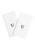 颜色: White U, Linum Home Textiles | Personalized Denzi Hand Towels (Set of 2) in Black Font