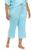 color Light Blue, Love, Fire | Plus Size Rayon Spandex Pocket Pajama Capris