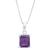 商品第1个颜色amethyst, MAX + STONE | Sterling Silver 8x10 Emerald Cut Gemstone Pendant