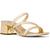 color PALE GOLD, Michael Kors | MICHAEL Michael Kors Womens Lana Mule Leather Square Toe Dress Sandals