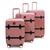 商品第2个颜色Rose, Badgley Mischka | Grace Expandable Retro Luggage, Set of 3