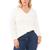 color Antique White, Vince Camuto | Plus Size Cozy Scoop Neck Long Sleeve Sweater