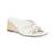 Anne Klein | Women's Garth Slip-On Wedge Sandals, 颜色White Smooth