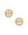 商品Tory Burch | Crystal Circle Logo Stud Earrings颜色Gold