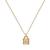 color Gold., Kate Spade | Pavé Padlock Mini Pendant Necklace, 16" + 3" extender