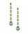 颜色: Peridot, Ettika Jewelry | 18K Gold Plated Zinc Teardrop Linear Earrings