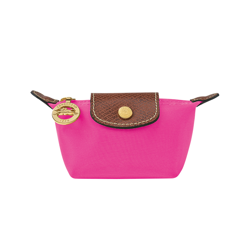颜色: 粉色, Longchamp | 珑骧 女士帆布金色五金按扣拉链开合钱包（7色可选）