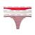 商品第7个颜色Tapioca/exact/rainer Stripe_red Carpet, Calvin Klein | Carousel Cotton 3-Pack Thong Underwear QD3587