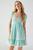 color Mint, Urban Outfitters | UO Marseille Gingham Smocked Mini Dress