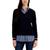 商品Tommy Hilfiger | Women's Cotton Layered-Look Sweater颜色True Blue/bop Check- Sky Captain Multi